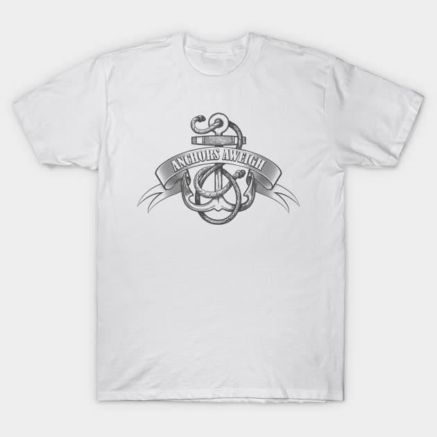 Anchor Aweigh Tattoo Emblem T-Shirt by devaleta